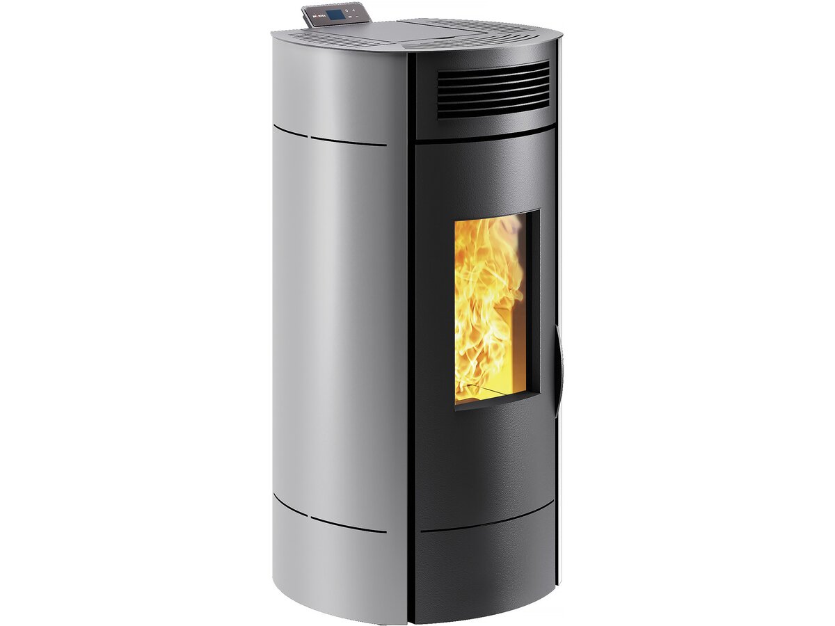 Vzduchotěsná peletová kamna "Lodi 8" - 3,1 až 8 kW - Wifi - Šedá